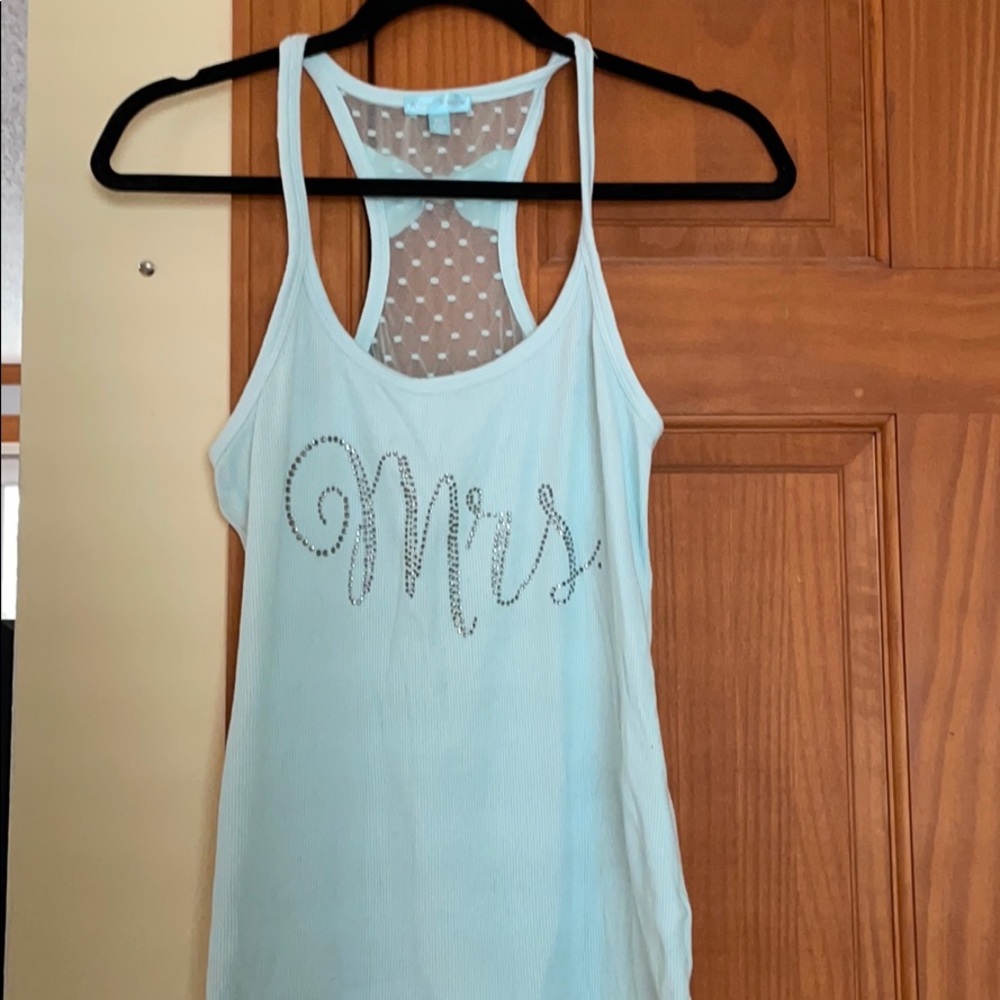 Blue Betsey Johnson Mrs. Tank Bridal